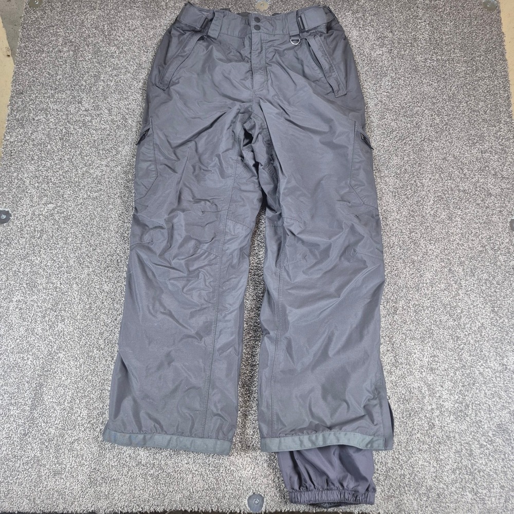 Columbia Titanium Omnitech Snow Pants Mens Large Insulated Waterproof Gray Cargo
